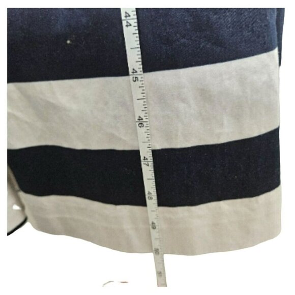 Vineyard Vines sz 6 Long Strapless Dress Back Bow Zip Polka Dot Stripes Lined - Picture 15 of 16